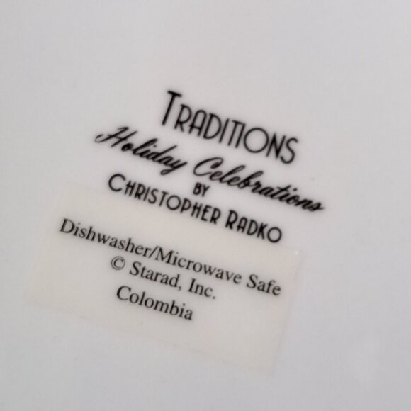 Traditions Collection Christmas 11 Inch Dinner Plate by Christopher Radko - Picture 8 of 9